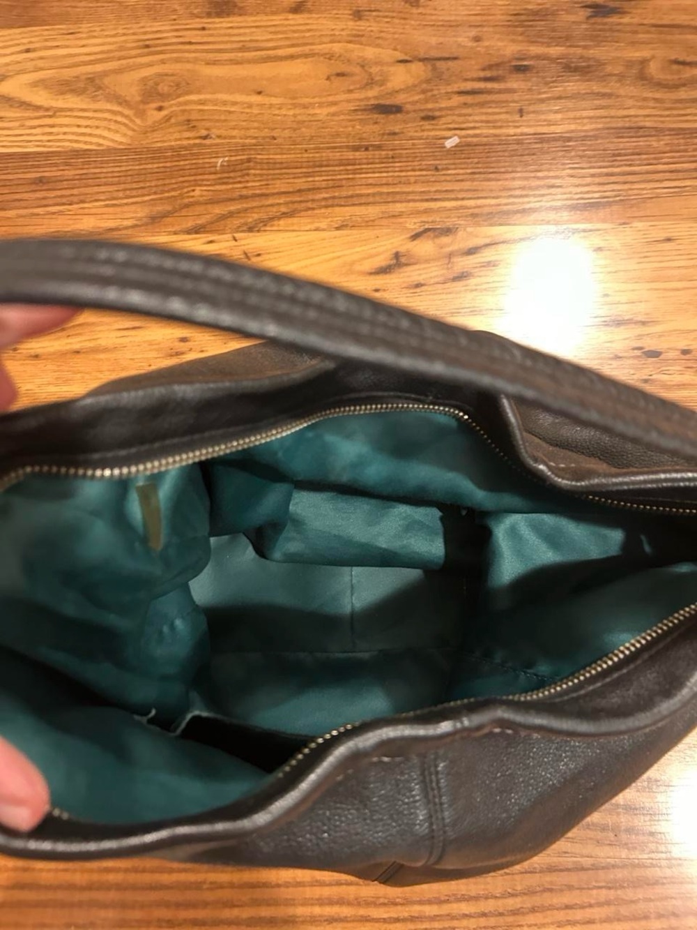 Coach Black Pebbled Leather Shoulder Hobo Bag - Picture 6 of 9